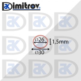 Дифтунга Ø 26 х Ø 30 х 1,5 mm медна